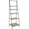 imageDeco 79 Wood 5 Shelves Shelving Unit 24quot x 17quot x 72quot Black