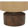 imageDeco 79 Wood Room Table Lamp Accent Lamp with Jute Shade Lamp 10quot x 10quot x 14quot Dark Brown