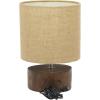 imageDeco 79 Wood Room Table Lamp Accent Lamp with Jute Shade Lamp 10quot x 10quot x 14quot Dark Brown