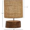 imageDeco 79 Wood Room Table Lamp Accent Lamp with Jute Shade Lamp 10quot x 10quot x 14quot Dark Brown