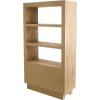 imageDeco 79 Wood Storage Shelving Unit 3 Shelf and 2 Door Shelving Unit with Natural Wood Grain and Texture Display Shelf 40quot x 16quot x 69quot Light BrownLight Brown