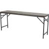 imageDeco 79 Wooden Console Table with Black Metal Supports 63quot x 19quot x 28quot BrownDark Brown