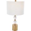imageDeco 79 Crystal Room Table Lamp Rods Accent Lamp with Gold and Silver Base Lamp 15quot x 15quot x 31quot ClearClear
