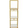 imageDeco 79 Marble Cube Shelving Unit with 4 Marble Shelves 14quot x 14quot x 62quot Gold12 x 12 x 39