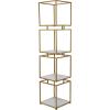 imageDeco 79 Marble Cube Shelving Unit with 4 Marble Shelves 14quot x 14quot x 62quot Gold14 x 14 x 62