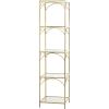 imageDeco 79 Metal 5 Shelves Shelving Unit 14quot x 14quot x 56quot Gold