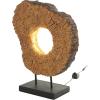 imageDeco 79 Resin Room Table Lamp Live Edge Accent Lamp with Round Cutout and Black Base Lamp 14quot x 6quot x 18quot Brown