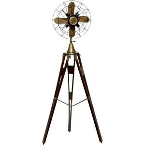 imageDeco 79 Aluminum Metal Room Floor Lamp Vintage Fan Shape Standing Tall Lamp Tall Lamp 29quot x 29quot x 63quot BrownBrown