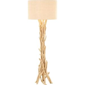 imageDeco 79 Driftwood Handmade Room Floor Lamp Standing Tall Lamp with Linen Shade Tall Lamp 22quot x 22quot x 62quot Light Brown215 x 215 x 615