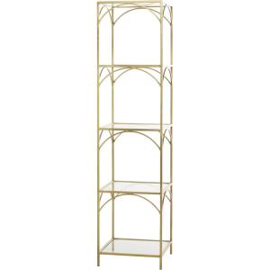imageDeco 79 Metal 5 Shelves Shelving Unit 14quot x 14quot x 56quot Gold