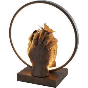 imageDeco 79 Resin Hands Room Table Lamp Holding Accent Lamp with Butterfly Accents Lamp 12quot x 6quot x 13quot Copper