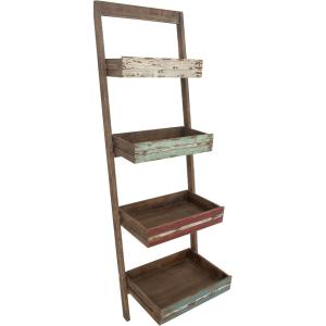 imageDeco 79 Wood 4 Shelves Shelving Unit 23quot x 18quot x 70quot Brown