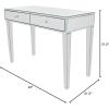 imageDeco 79 Wood Mirrored 2 Drawers Console Table 43quot x 22quot x 32quot Silver