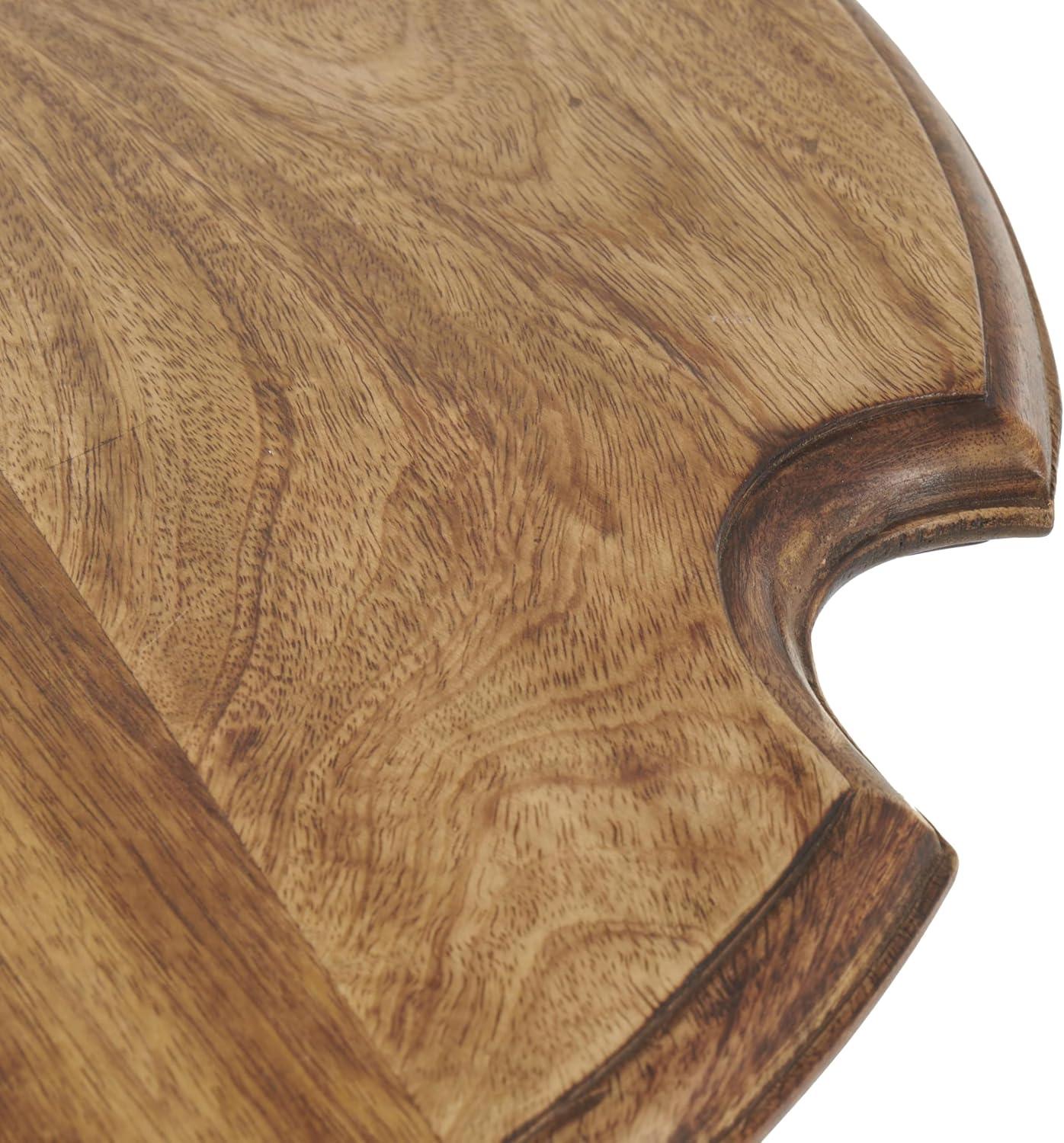imageDeco 79 Mango Wood Turned Accent Table with Scrolled Legs and Cutout Tabletop 24quot x 24quot x 31quot Brown