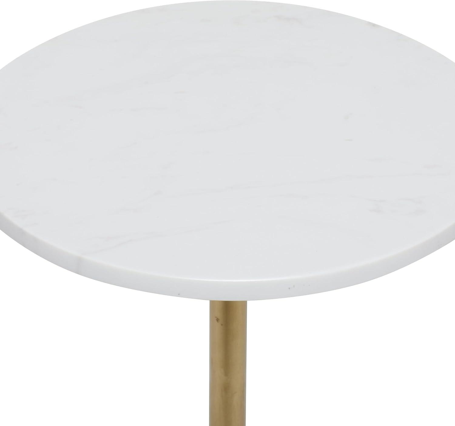 imageDeco 79 Metal Side End Accent Table End Table with Marble Top Side Table 13quot x 13quot x 25quot GoldSide Table 13 x 13 x 25