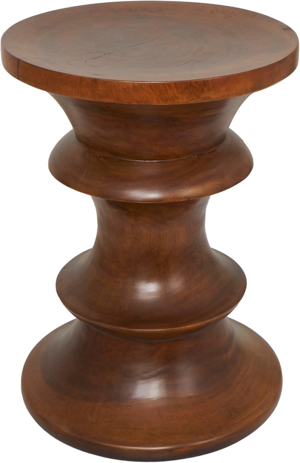 imageDeco 79 Wood Geometric Handmade Side End Accent Table End Table Side Table 16quot x 16quot x 22quot Brown