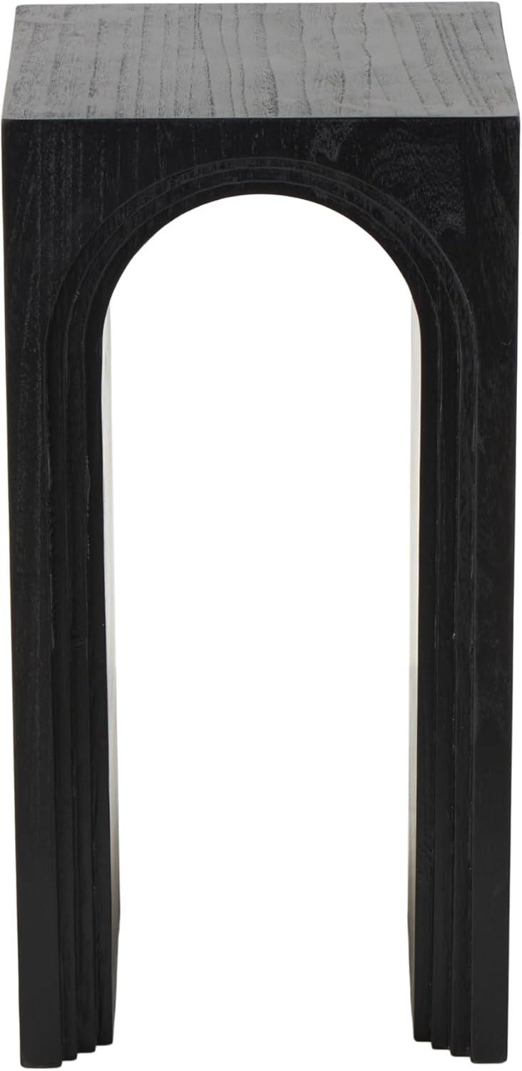 imageDeco 79 Wood Side End Accent Table Cutout Arch End Table Side Table 12quot x 12quot x 24quot Black