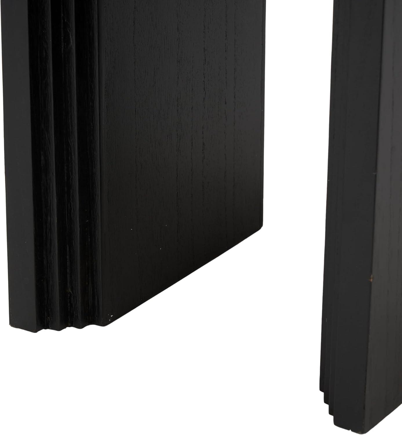 imageDeco 79 Wood Side End Accent Table Cutout Arch End Table Side Table 12quot x 12quot x 24quot Black