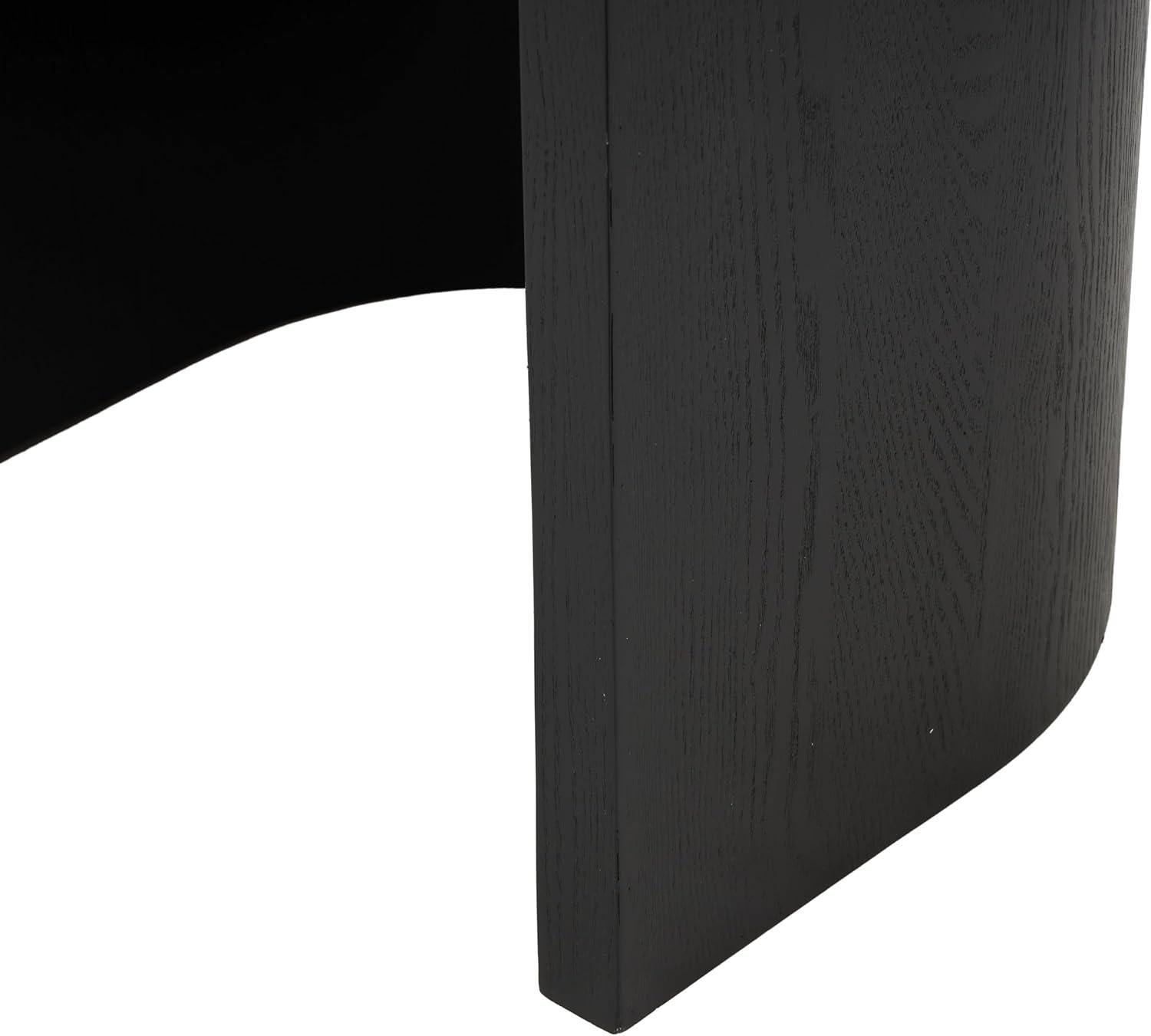 imageDeco 79 Wood Side End Accent Table Cutout Arch End Table with White Marble Tabletop Side Table 16quot x 14quot x 23quot Black