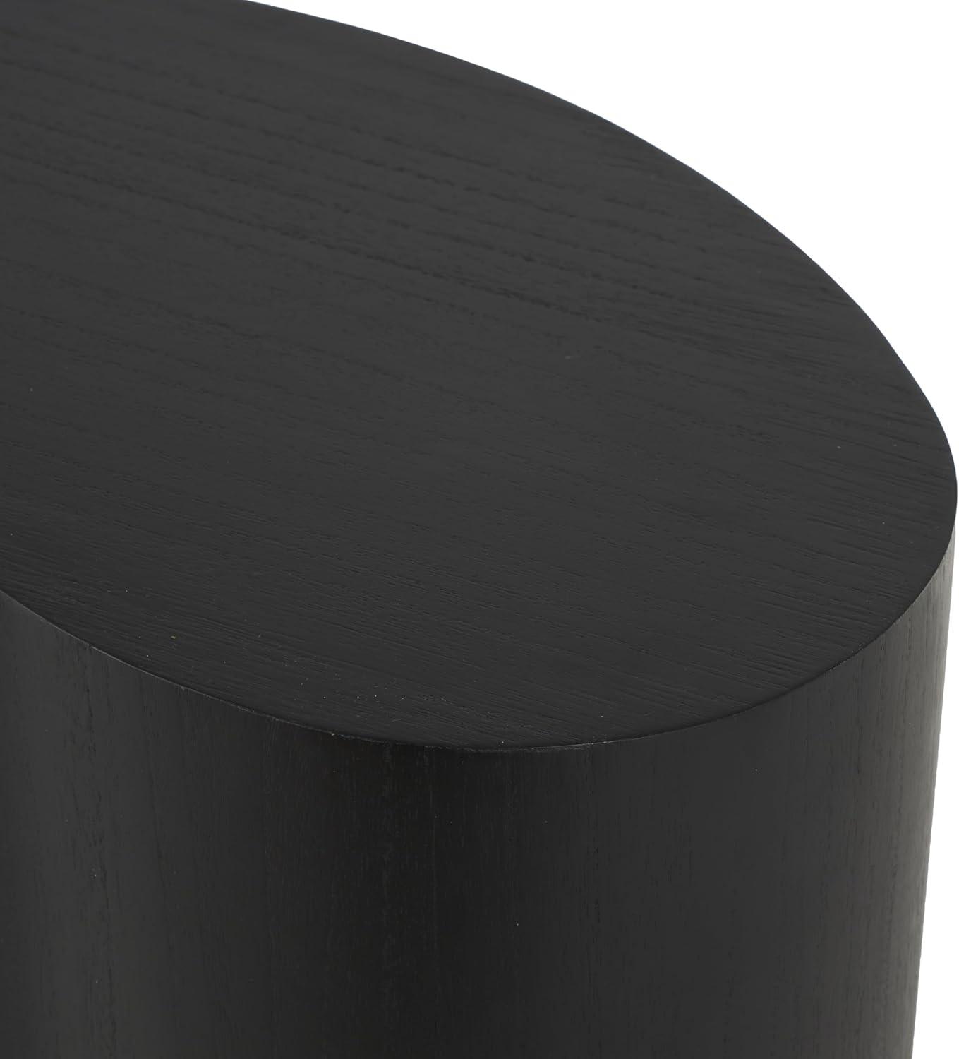 imageDeco 79 Wood Side End Accent Table Heart Inspired End Table Side Table 22quot x 14quot x 22quot Black