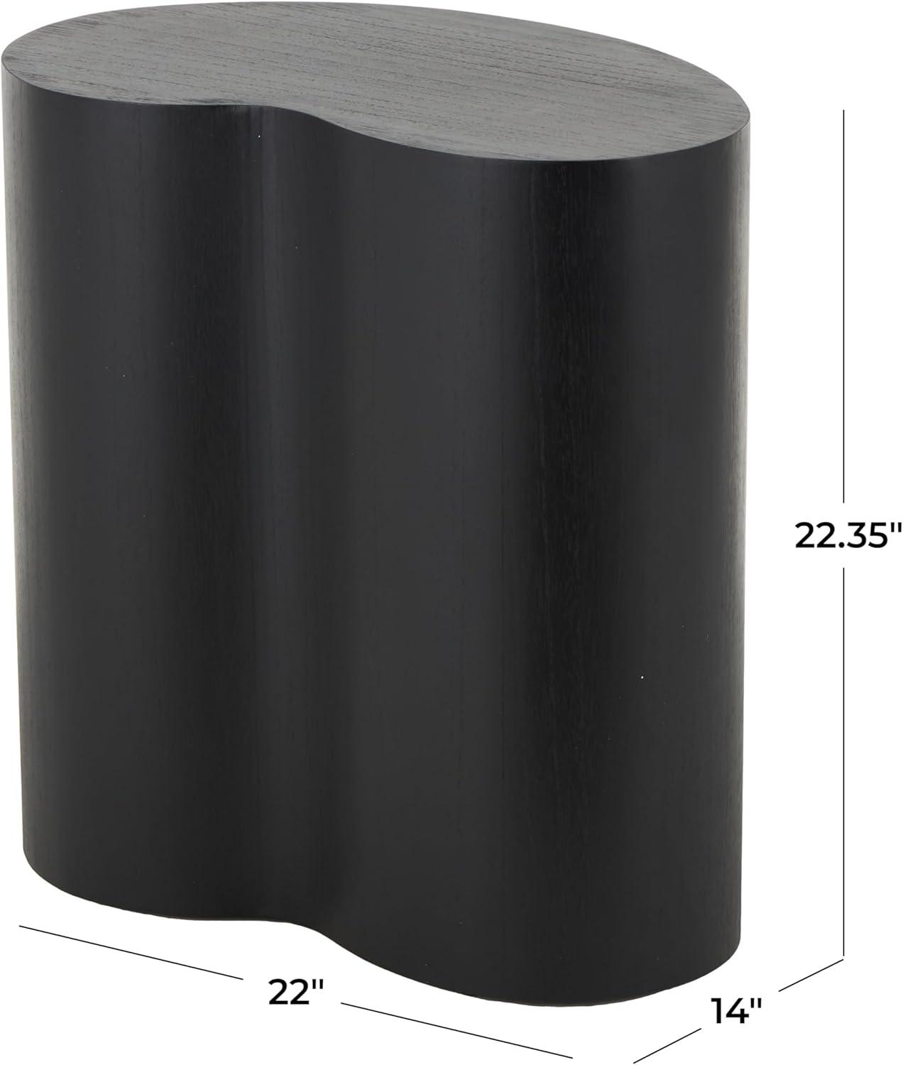 imageDeco 79 Wood Side End Accent Table Heart Inspired End Table Side Table 22quot x 14quot x 22quot Black