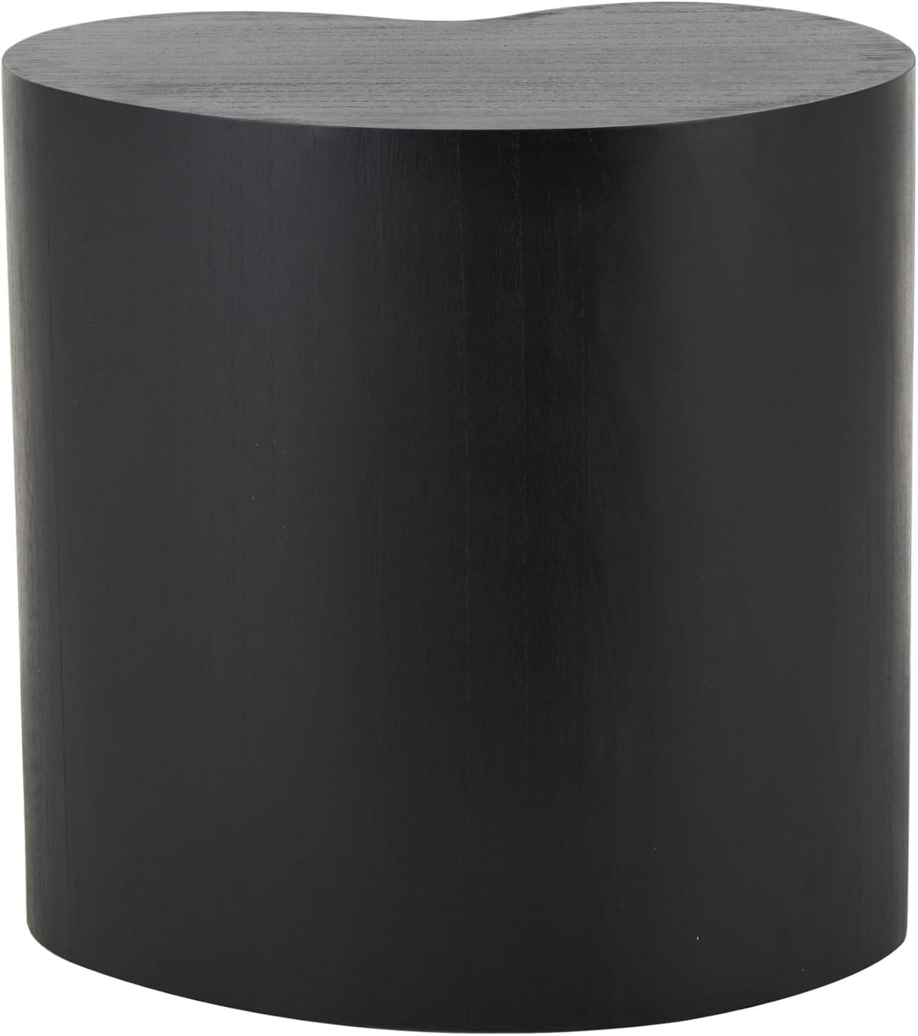 imageDeco 79 Wood Side End Accent Table Heart Inspired End Table Side Table 22quot x 14quot x 22quot Black