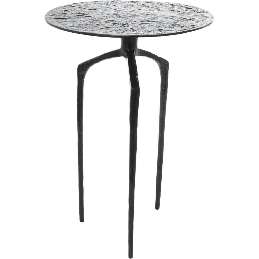 imageDeco 79 Aluminum Metal Geometric Side End Accent Table Slim Textured End Table Side Table 15quot x 15quot x 22quot GrayGrey