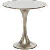 imageDeco 79 Ceramic Side End Accent Table End Table with White Marble Top Side Table 25quot x 25quot x 25quot Silver