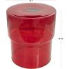 imageDeco 79 Glass Side End Accent Table Modern End Table Side Table 16quot x 16quot x 19quot Red