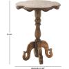 imageDeco 79 Mango Wood Turned Accent Table with Scrolled Legs and Cutout Tabletop 24quot x 24quot x 31quot Brown