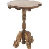 imageDeco 79 Mango Wood Turned Accent Table with Scrolled Legs and Cutout Tabletop 24quot x 24quot x 31quot Brown