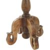 imageDeco 79 Mango Wood Turned Accent Table with Scrolled Legs and Cutout Tabletop 24quot x 24quot x 31quot Brown