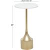 imageDeco 79 Metal Side End Accent Table End Table with Marble Top Side Table 13quot x 13quot x 25quot GoldSide Table 13 x 13 x 25
