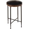 imageDeco 79 Metal Side End Accent Table End Table with Tray Top Side Table 18quot x 18quot x 26quot BlackBlack