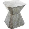 imageDeco 79 Mother of Pearl Shell Handmade Side End Accent Table Hourglass Shaped End Table Side Table 16quot x 16quot x 19quot BeigeGrey