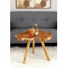 imageDeco 79 Teak Wood Handmade Side End Accent Table Live Edge End Table with Tripod Legs Side Table 27quot x 25quot x 20quot Brown
