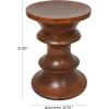 imageDeco 79 Wood Geometric Handmade Side End Accent Table End Table Side Table 16quot x 16quot x 22quot Brown