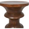 imageDeco 79 Wood Geometric Handmade Side End Accent Table End Table Side Table 16quot x 16quot x 22quot Brown