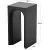 imageDeco 79 Wood Side End Accent Table Cutout Arch End Table Side Table 12quot x 12quot x 24quot Black