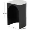 imageDeco 79 Wood Side End Accent Table Cutout Arch End Table with White Marble Tabletop Side Table 16quot x 14quot x 23quot Black