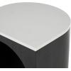 imageDeco 79 Wood Side End Accent Table Cutout Arch End Table with White Marble Tabletop Side Table 16quot x 14quot x 23quot Black