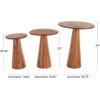 imageDeco 79 Wood Side End Accent Table End Table with Natural Wood Grains and Cone Shaped Bases Set of 3 Side Table 24quot 20quot 18quot H Brown