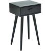 imageDeco 79 Wood Side End Accent Table Single Drawer End Table Side Table 16quot x 13quot x 28quot BlackBlack