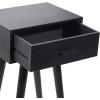 imageDeco 79 Wood Side End Accent Table Single Drawer End Table Side Table 16quot x 13quot x 28quot BlackBlack