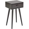 imageDeco 79 Wood Side End Accent Table Single Drawer End Table Side Table 16quot x 13quot x 28quot BlackBlack
