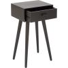 imageDeco 79 Wood Side End Accent Table Single Drawer End Table Side Table 16quot x 13quot x 28quot BlackBlack