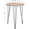 imageDeco 79 Wooden Side End Accent Table End Table with Black Metal Hairpin Legs Side Table 18quot x 18quot x 22quot Brown