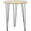 imageDeco 79 Wooden Side End Accent Table End Table with Black Metal Hairpin Legs Side Table 18quot x 18quot x 22quot Brown