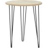 imageDeco 79 Wooden Side End Accent Table End Table with Black Metal Hairpin Legs Side Table 18quot x 18quot x 22quot Brown