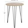 imageDeco 79 Wooden Side End Accent Table End Table with Black Metal Hairpin Legs Side Table 18quot x 18quot x 22quot Brown
